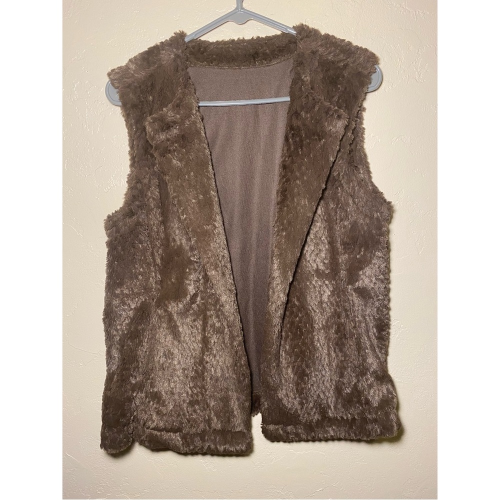 Brown Faux Fur Vest